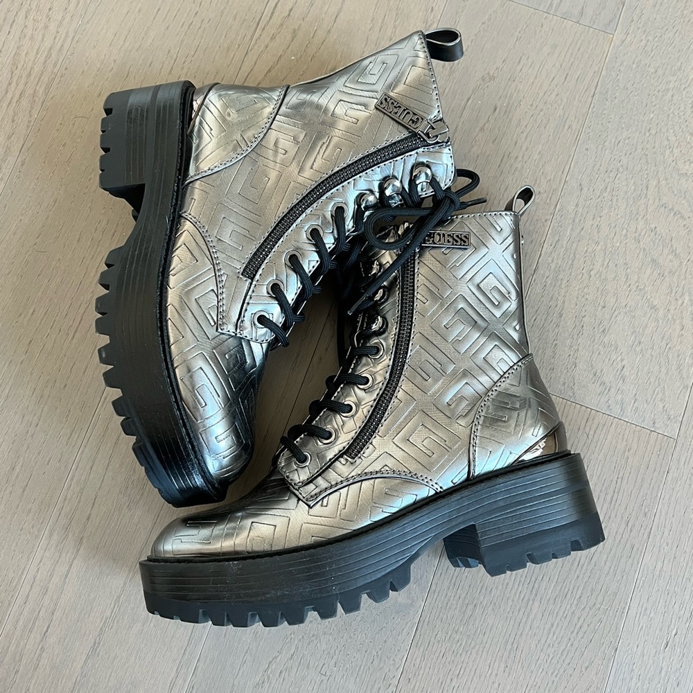 GUESS Metallic Boots size 6.5